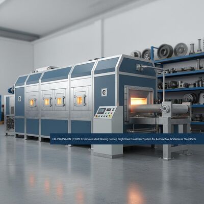 comprare HB-250×150-4.7M Forno di brasatura a cinghia a maglia continua con temperatura massima di 1150°C e controllo di precisione in 4 zone per il trattamento termico luminoso fabbricazione online
