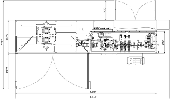 350-800mm di altezza del nucleo. Formazione delle pinne + assemblaggio del nucleo. Linea di produzione completamente automatica. Sistema di automazione completa del nucleo a fila singola per radiatori per automobili.